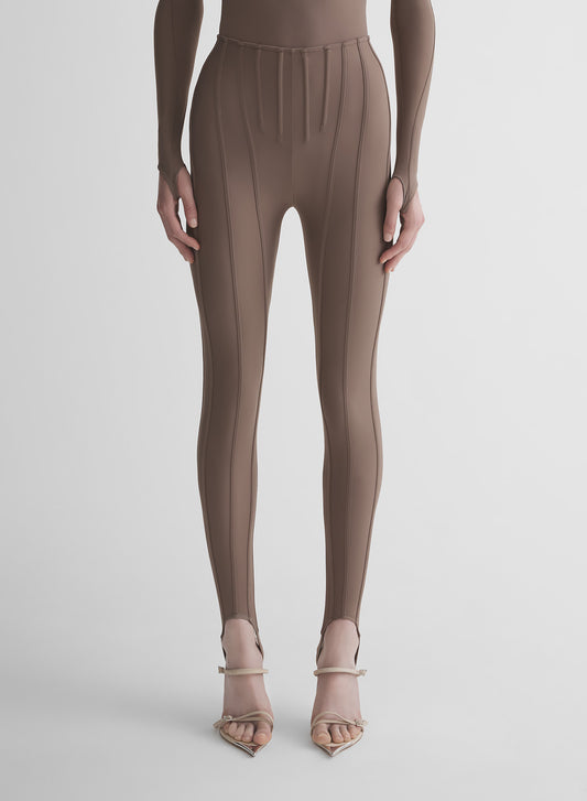 mocha corseted leggings