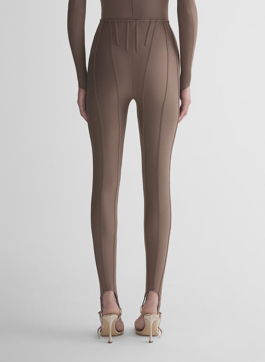 mocha corseted leggings