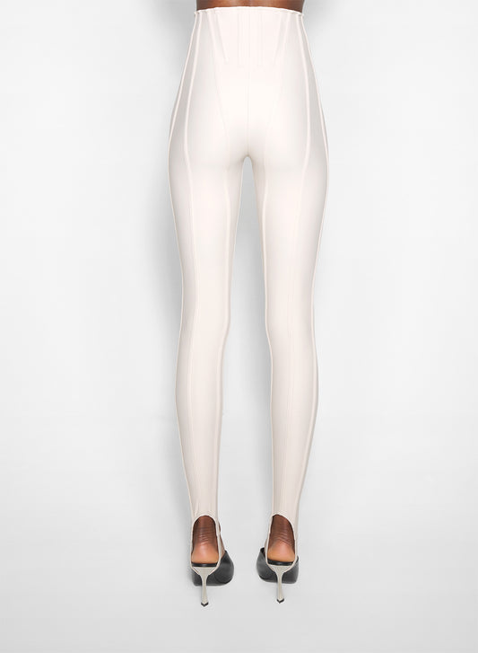 sand corseted leggings