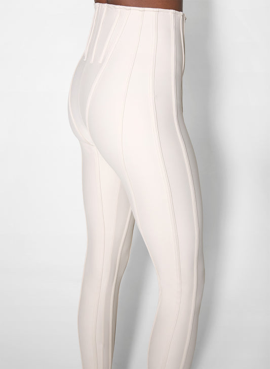 sand corseted leggings