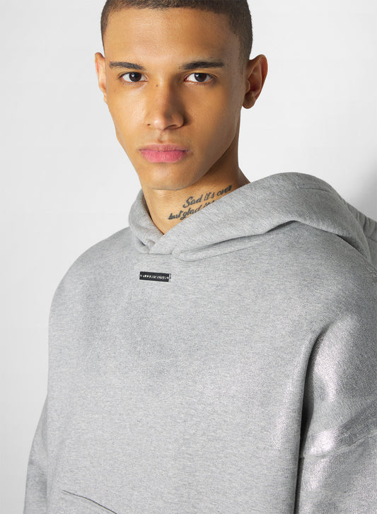 grey logo hoodie