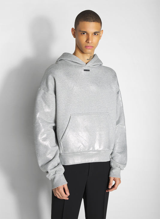 grey logo hoodie