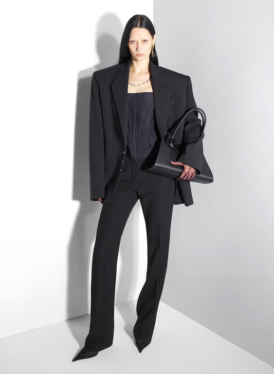 black boned stretch top