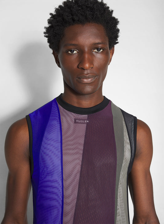 blue spiral tank top