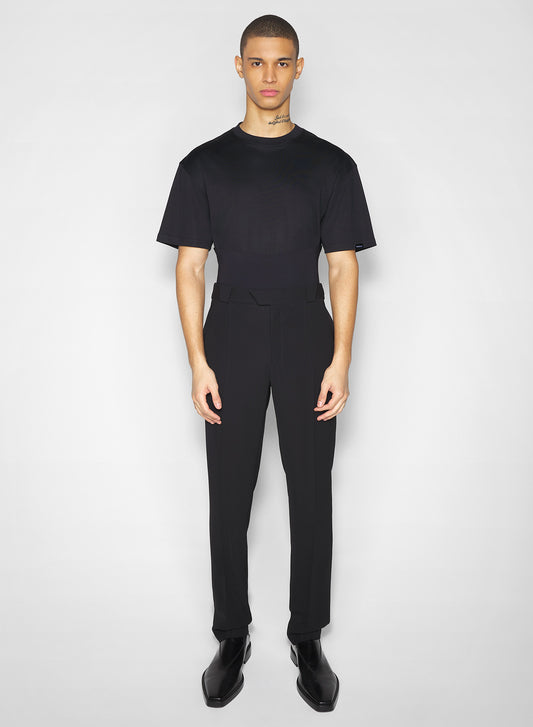 black boxy corset t-shirt