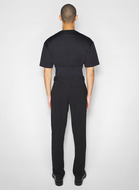 black boxy corset t-shirt