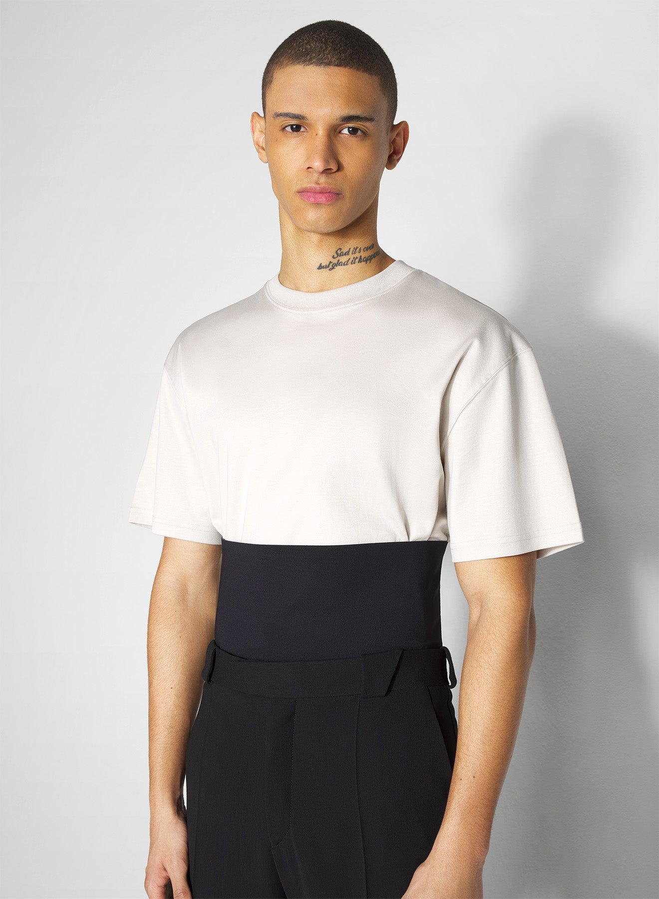 sand boxy corset t-shirt