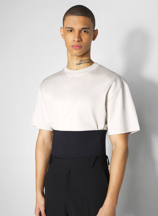 sand boxy corset t-shirt
