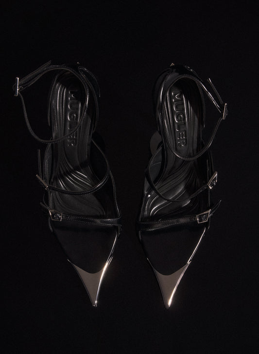 strappy black leather classic 95 sandals