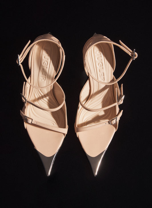 strappy nude leather classic 95 sandals