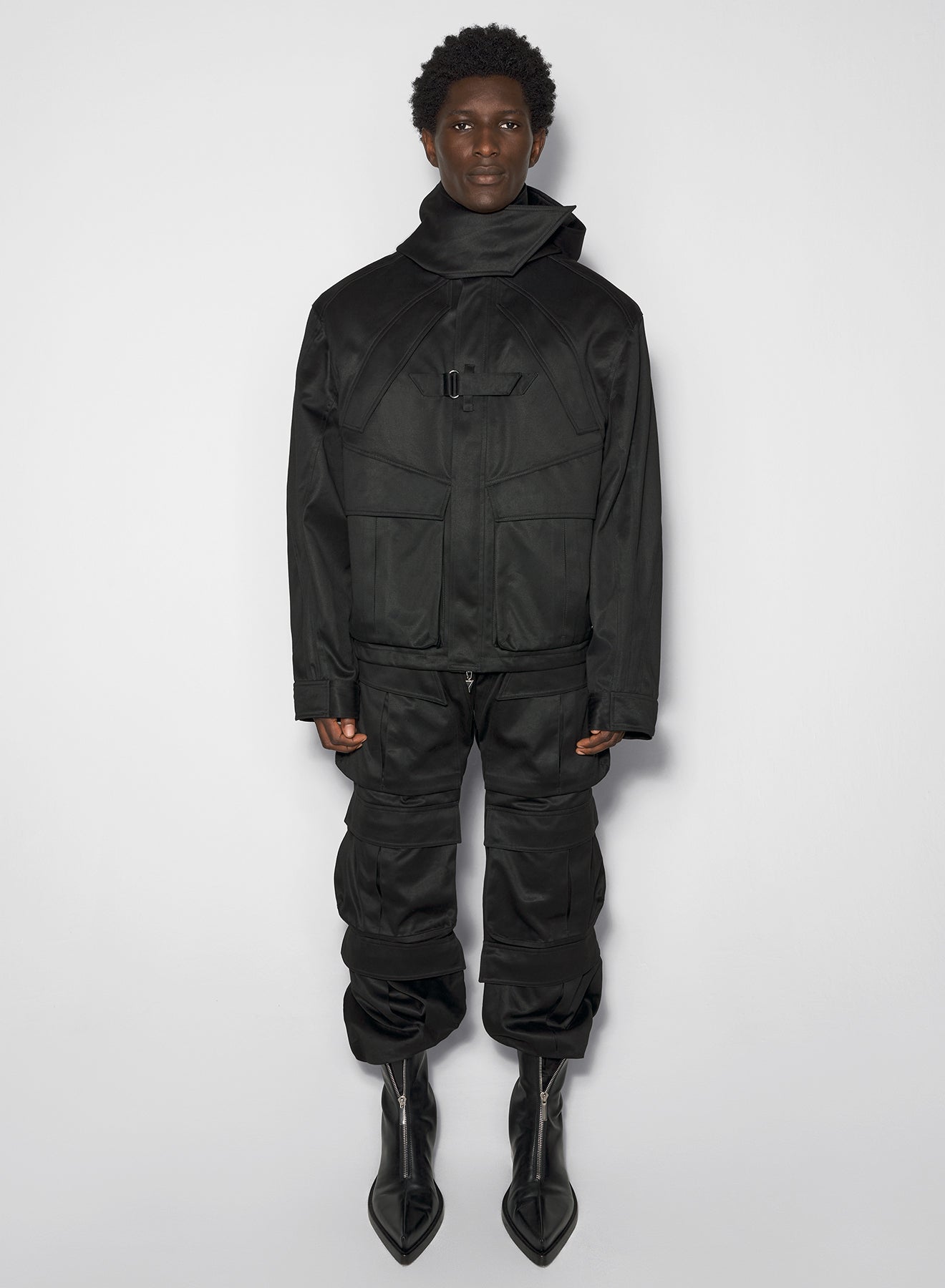 black cargo jacket