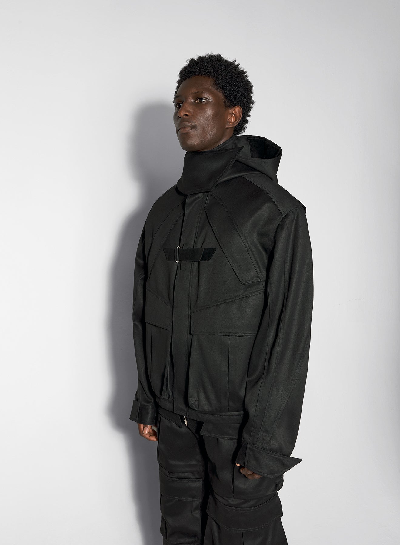 black cargo jacket