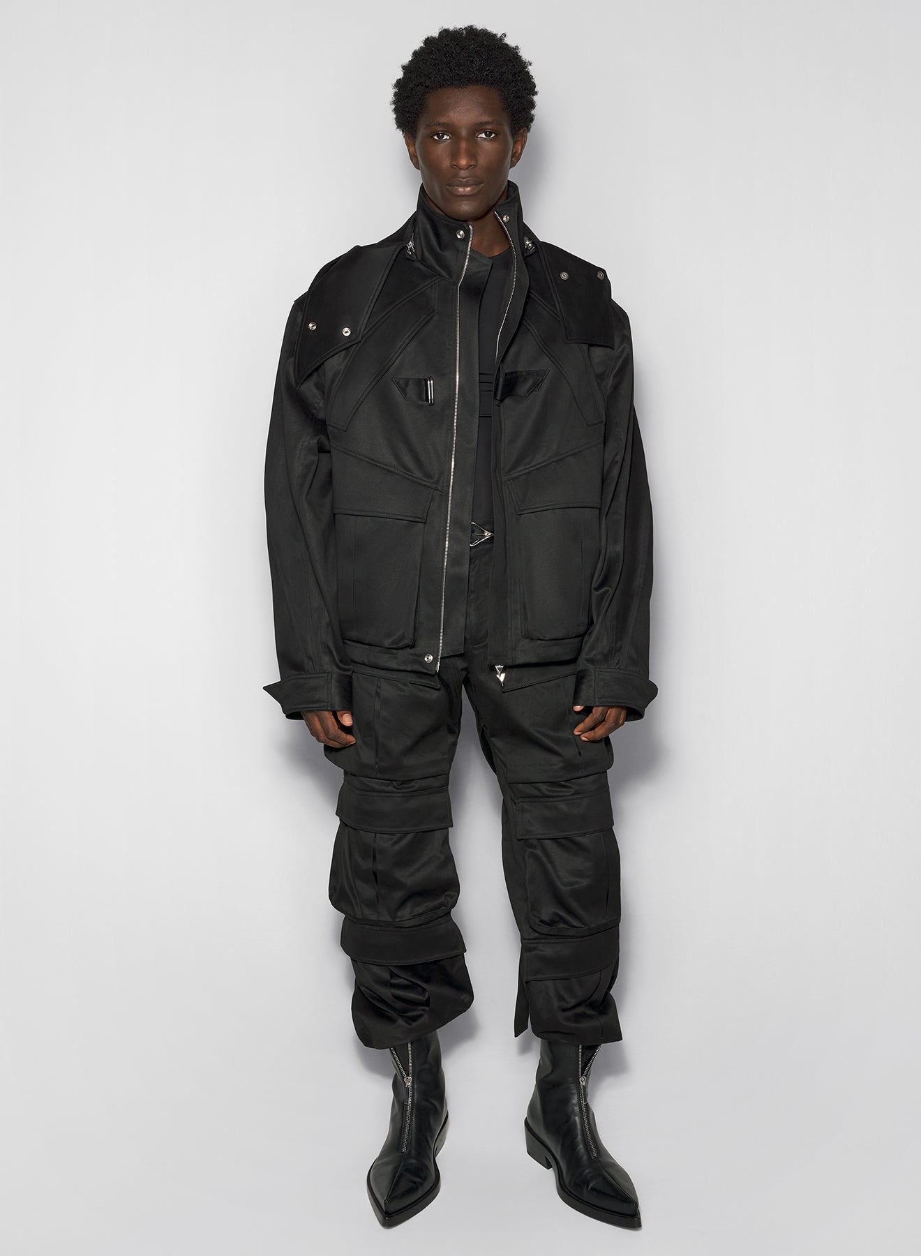 black cargo jacket