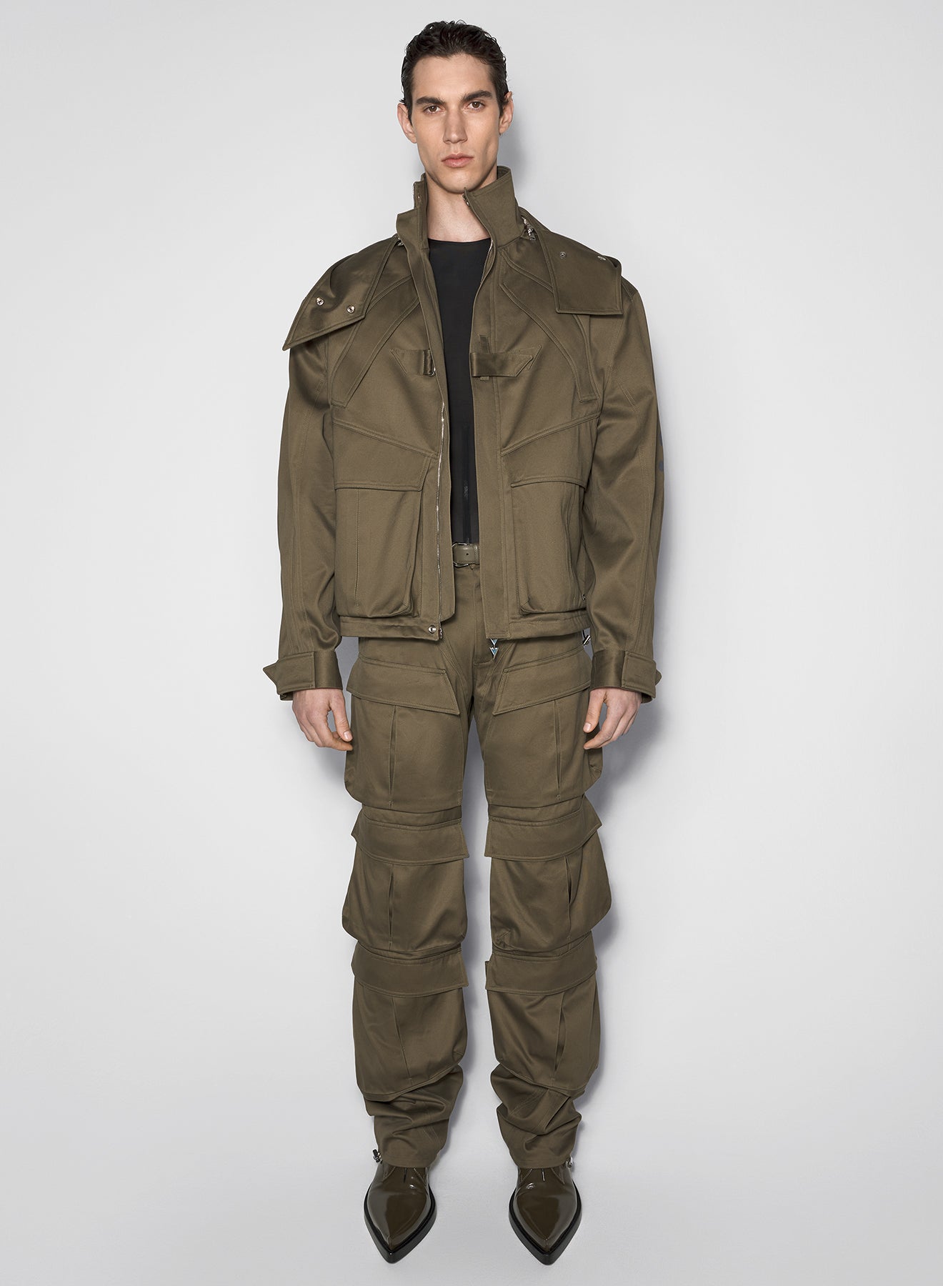 khaki cargo jacket