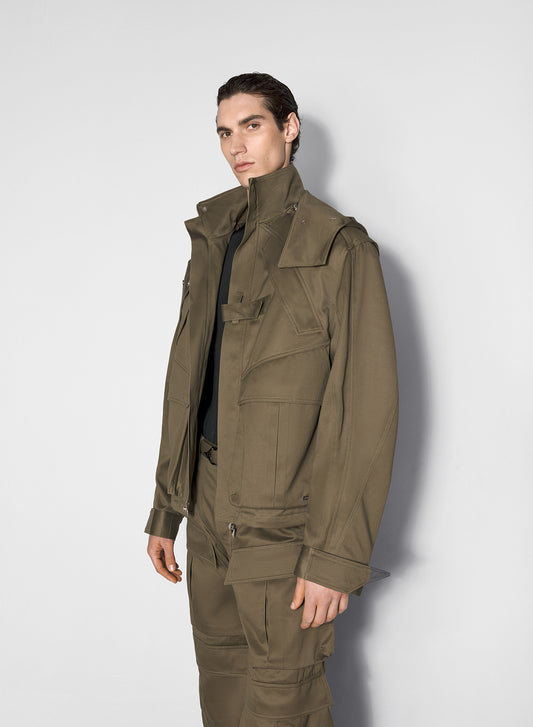 khaki cargo jacket