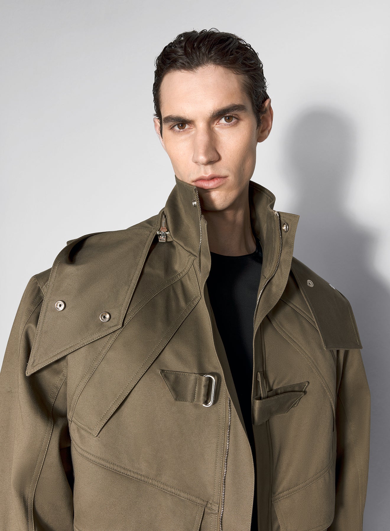 khaki cargo jacket