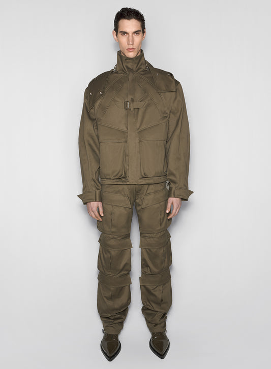 khaki cargo jacket