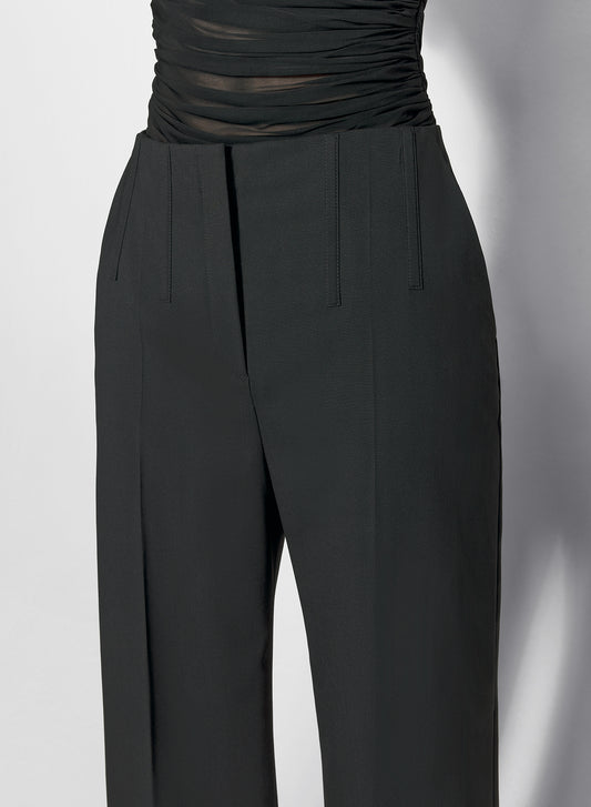 black corset tailored trousers