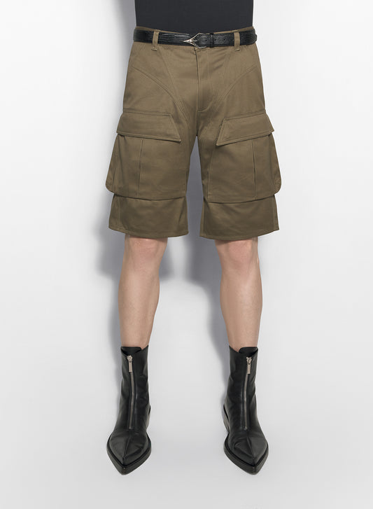 khaki cargo shorts