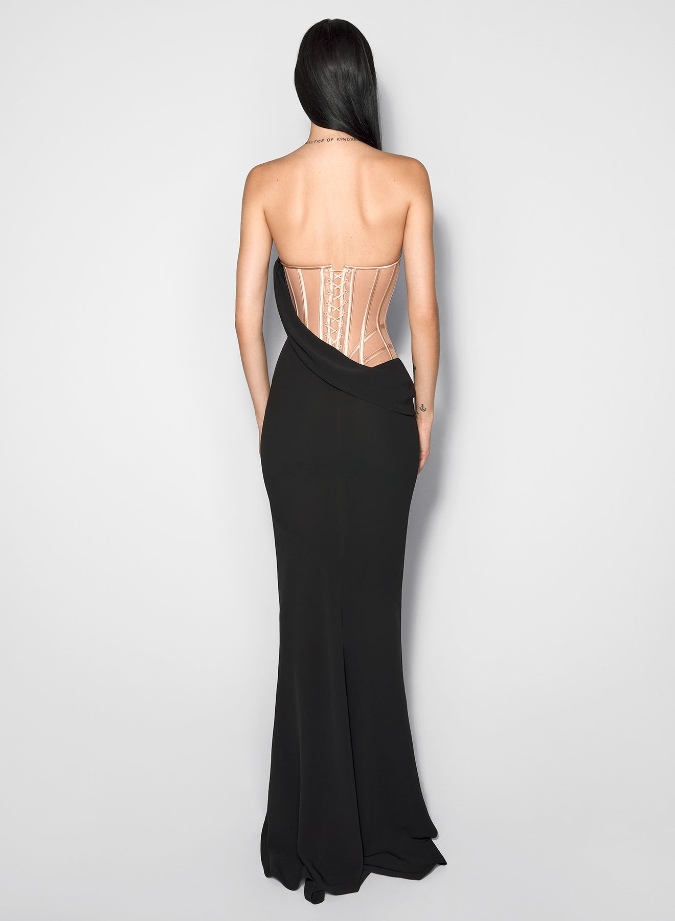 mugler signature corset gown