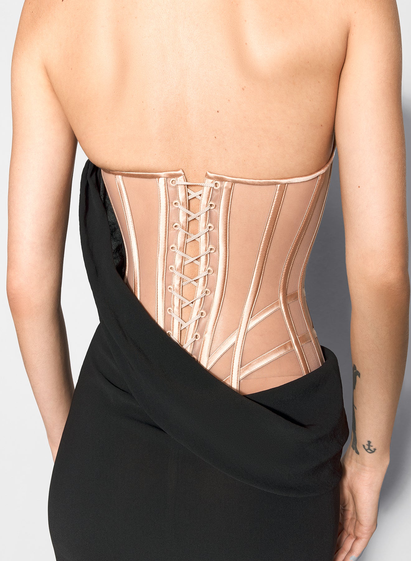 mugler signature corset gown