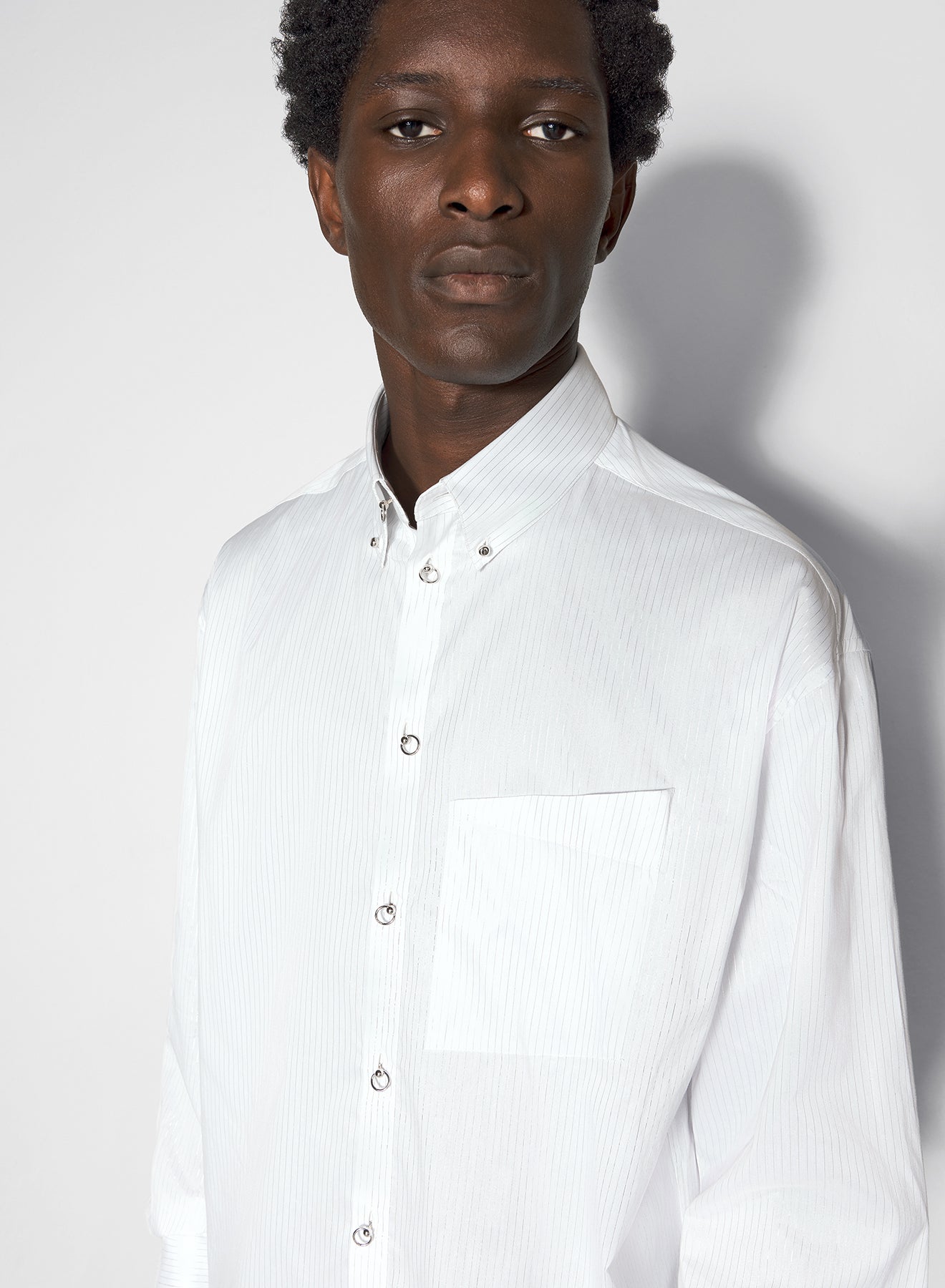 pinstripe poplin shirt