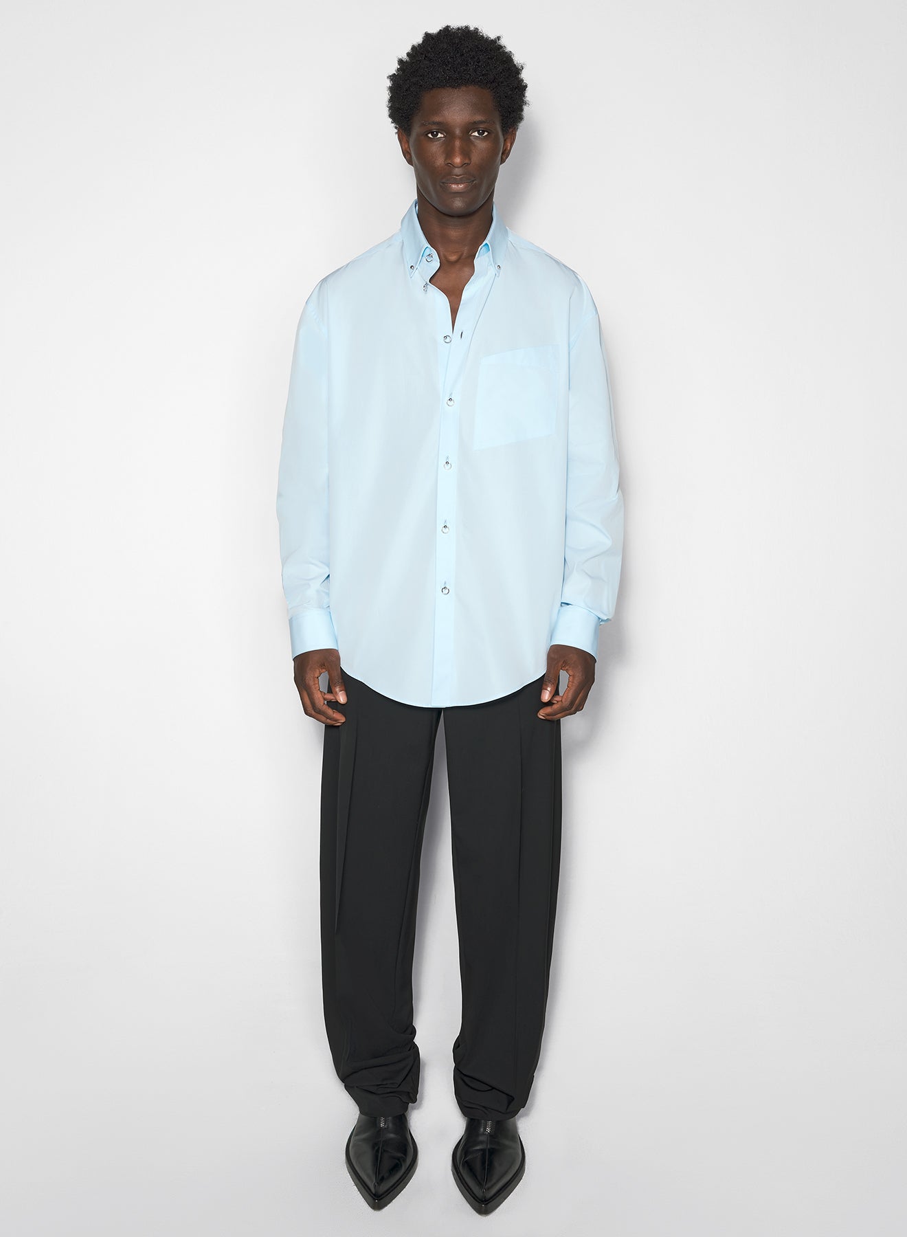 oxford blue poplin shirt