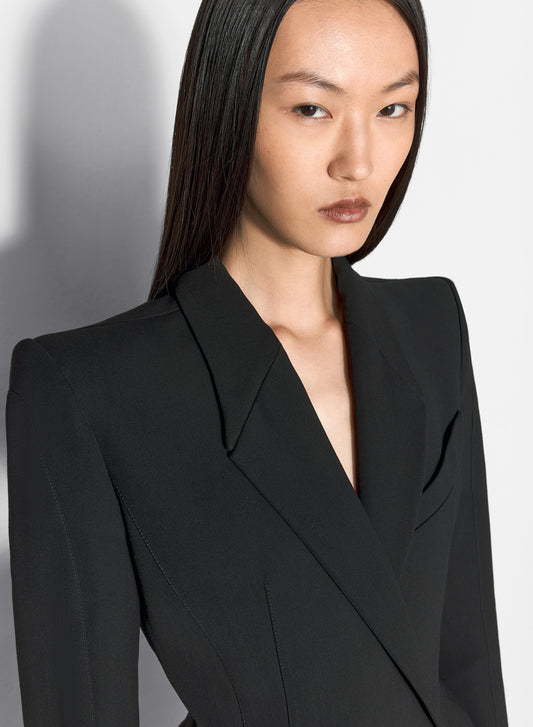 black mugler signature jacket