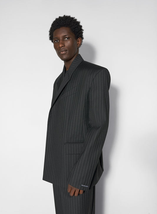 pinstripe oversized tailoring jacket