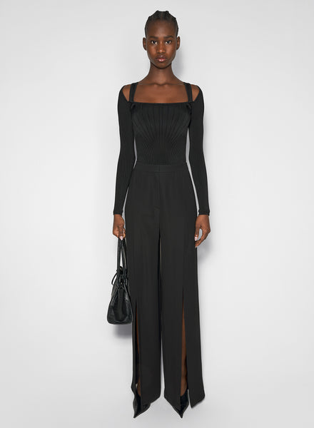 yoke ヨーク 40%OFF BACK SLIT STRAGIHT TROUSERS - tity