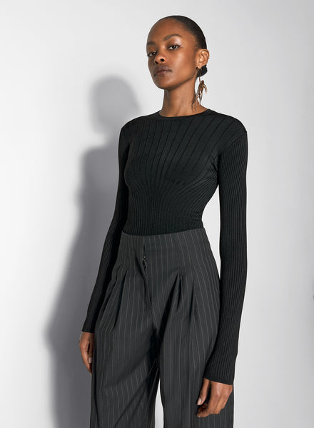 CONSTRUCTIVE KNIT TOP ブラック 25P2TO07191128_1999_2504_grand