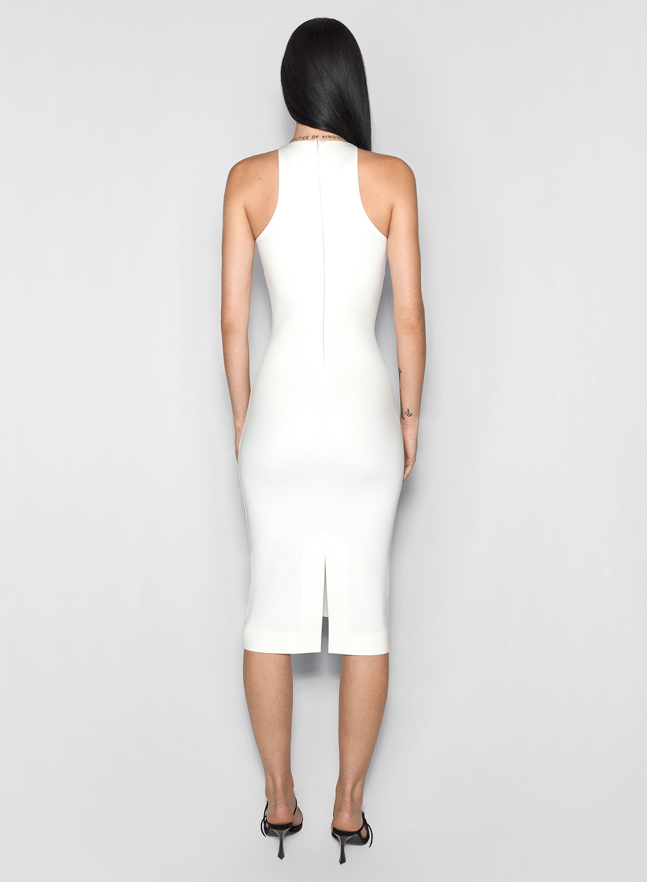 white star halter dress