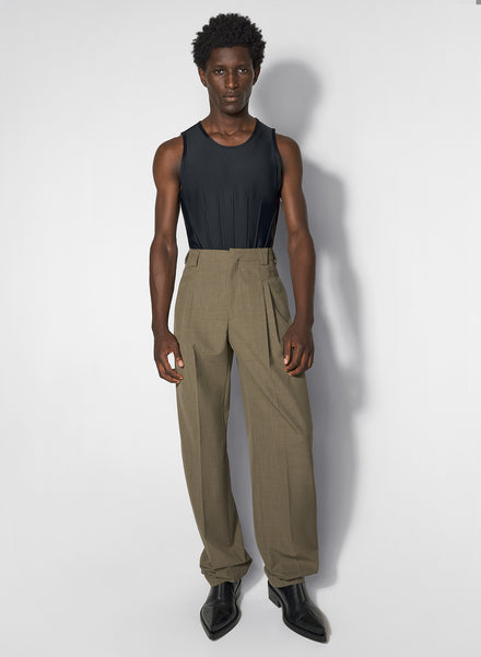 MUGLER パンツ black wide-leg slit buckled trousers | MUGLER Official