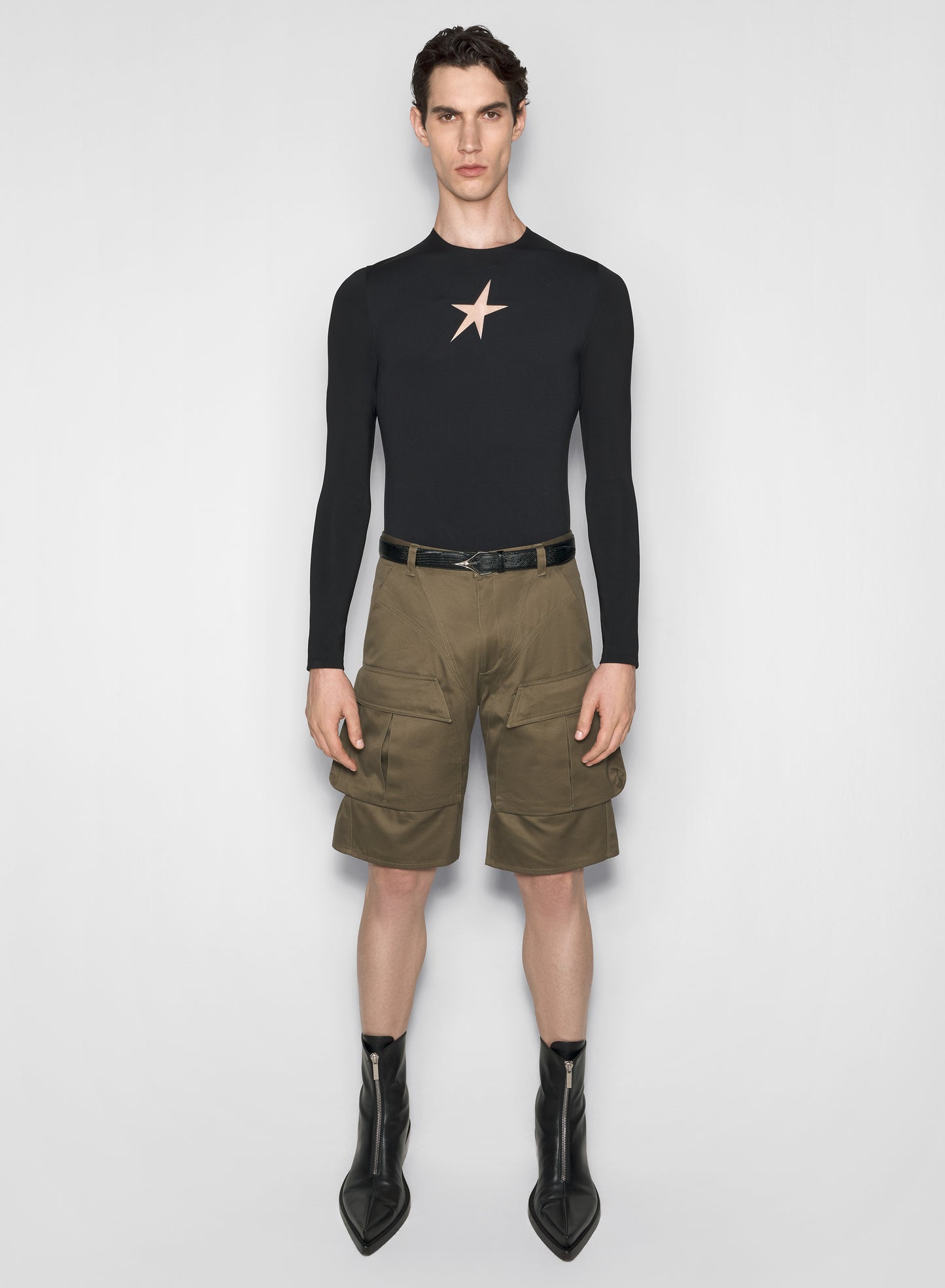 khaki cargo shorts