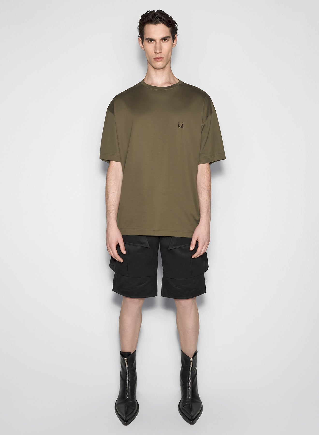 khaki pierced t-shirt