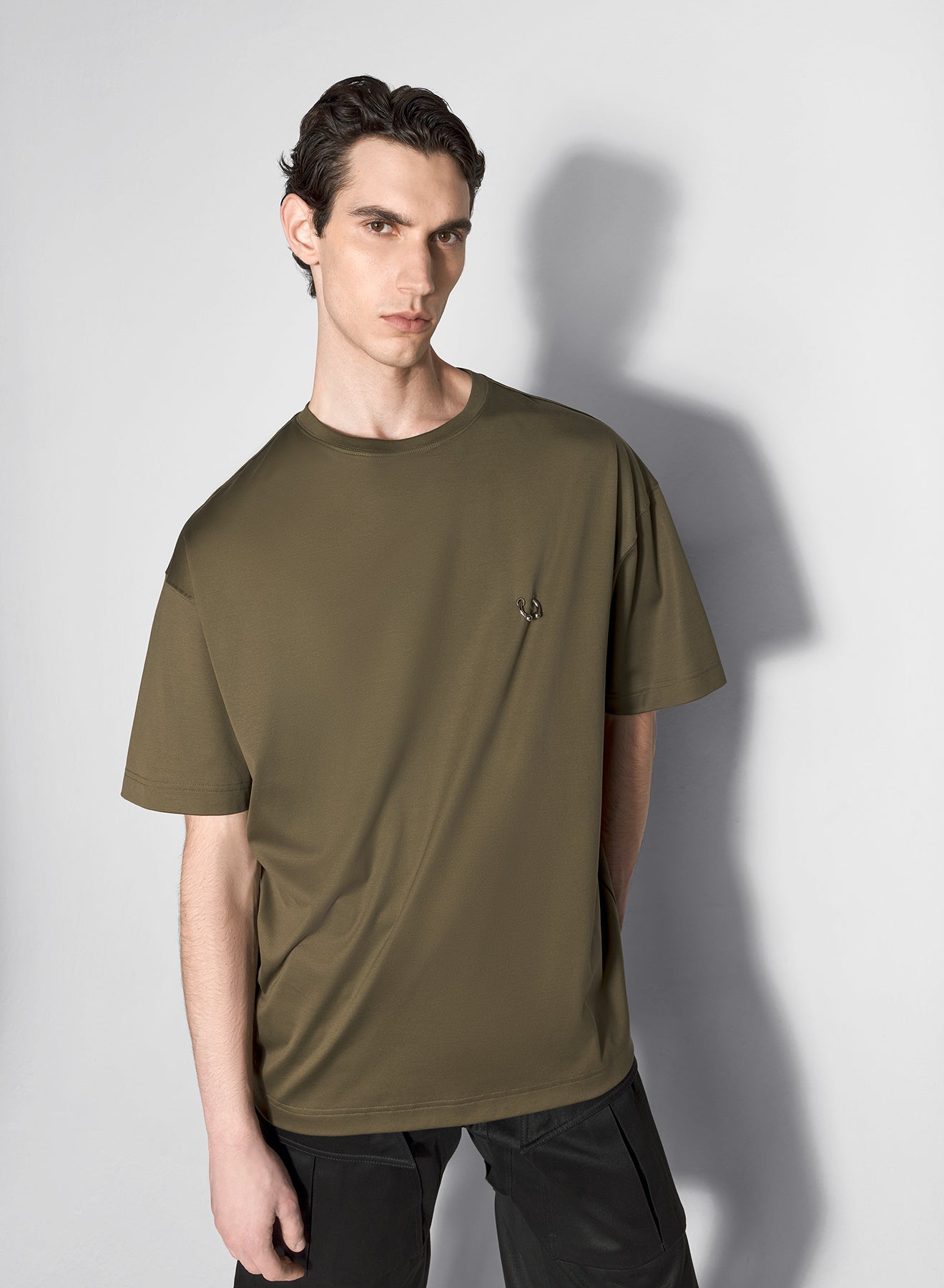 khaki pierced t-shirt