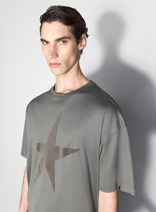 grey velvet star t-shirt