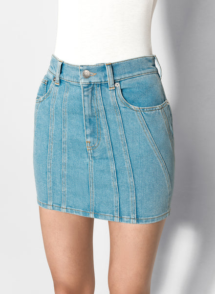 スカート MiuMiu FW25 Denim skirt (GWD279S23117GG F0076) Miu Miu Denim Miniskirt | Saks Fifth Avenue