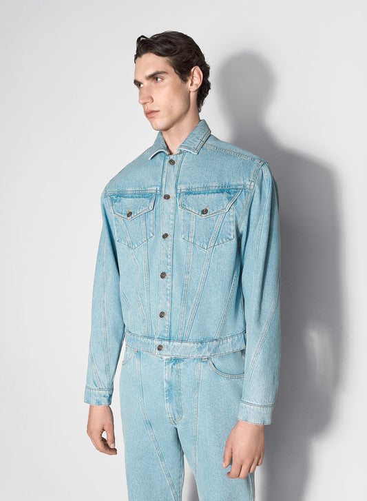 blue denim men jacket