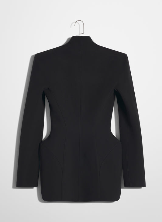 black hook & eye sculptural jacket