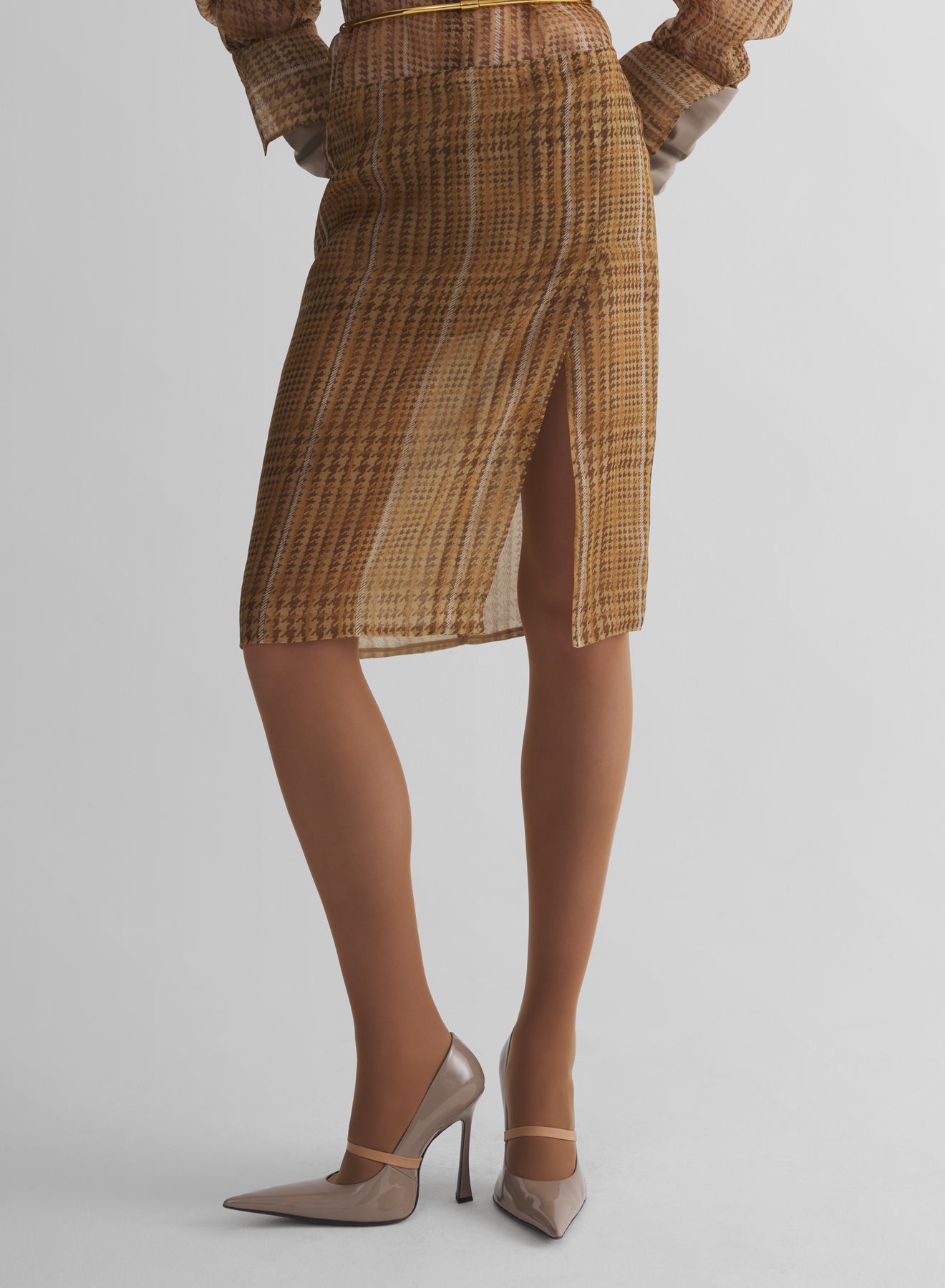 sheer organza wrap skirt