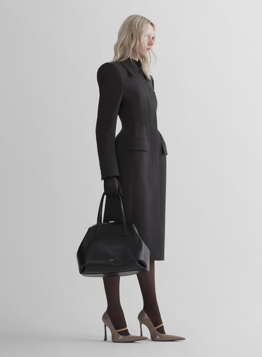 anthracite hourglass coat