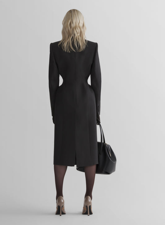 anthracite hourglass coat