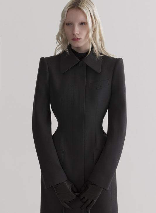 anthracite hourglass coat