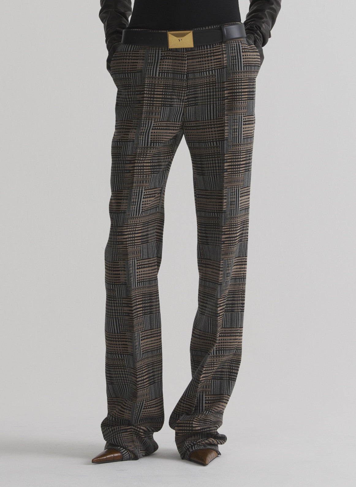 low waist straight pants