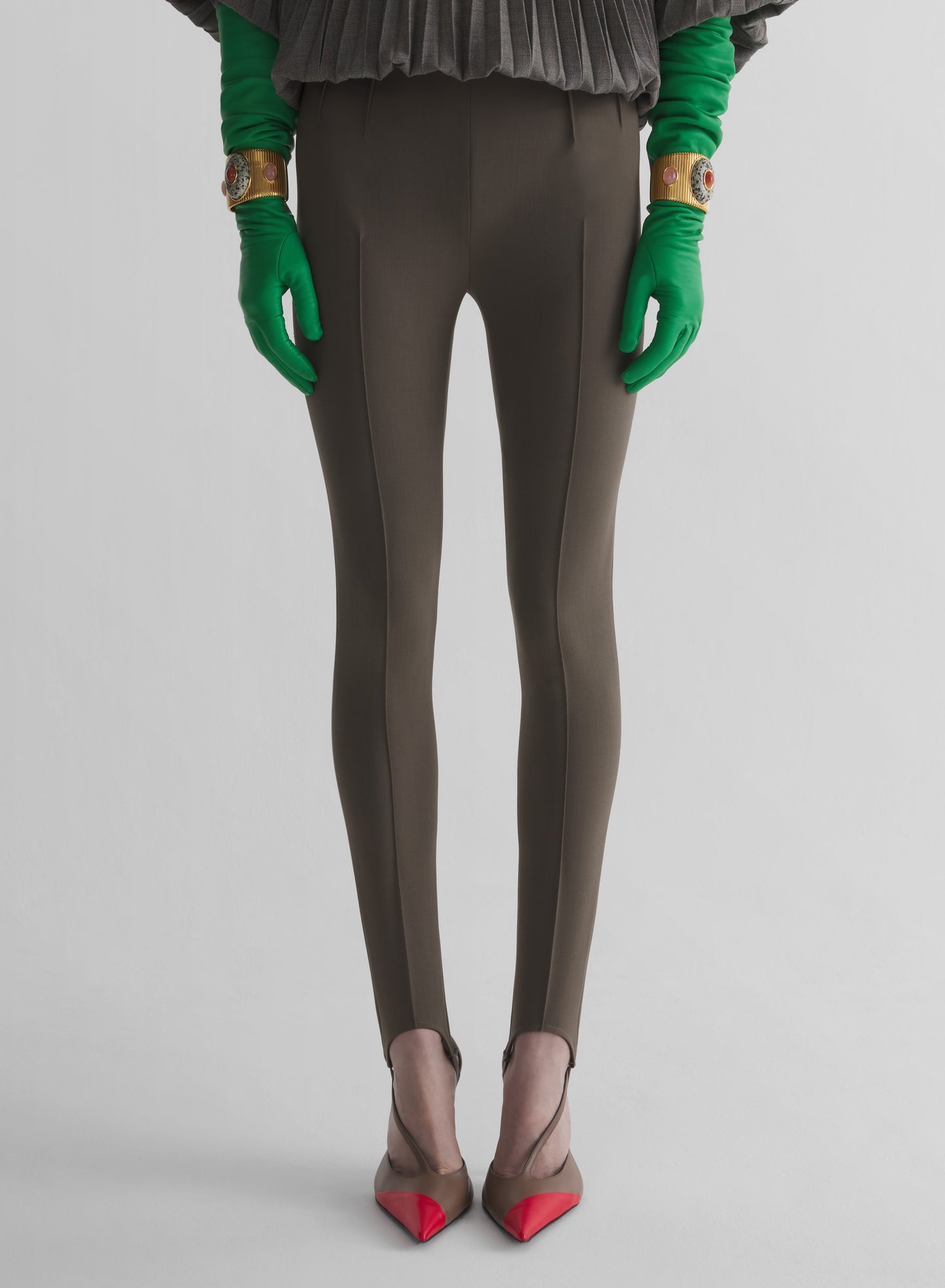 taupe tailored legging