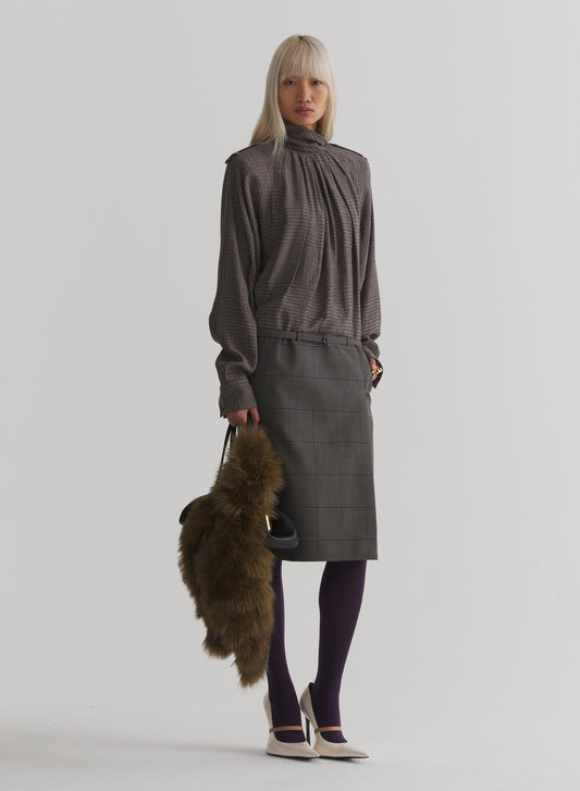 taupe hybrid shirt dress