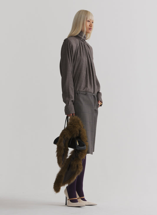 taupe hybrid shirt dress