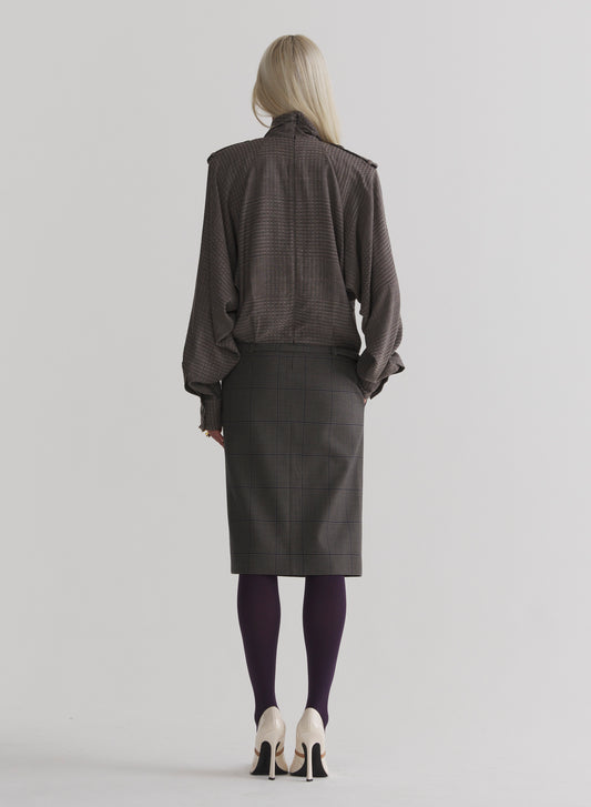 taupe hybrid shirt dress