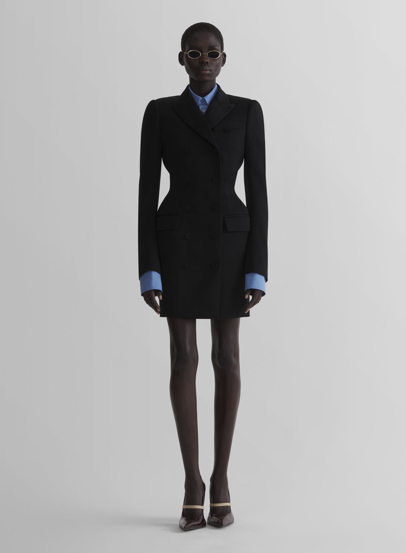 black hourglass dress jacket